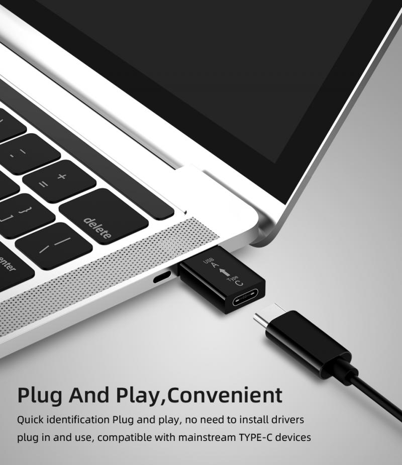 Conversor tipo C a USB 3.0A Adaptador tipo c interfaz de conversión de alta velocidad adecuada para ordenadores para conectar teléfonos móviles