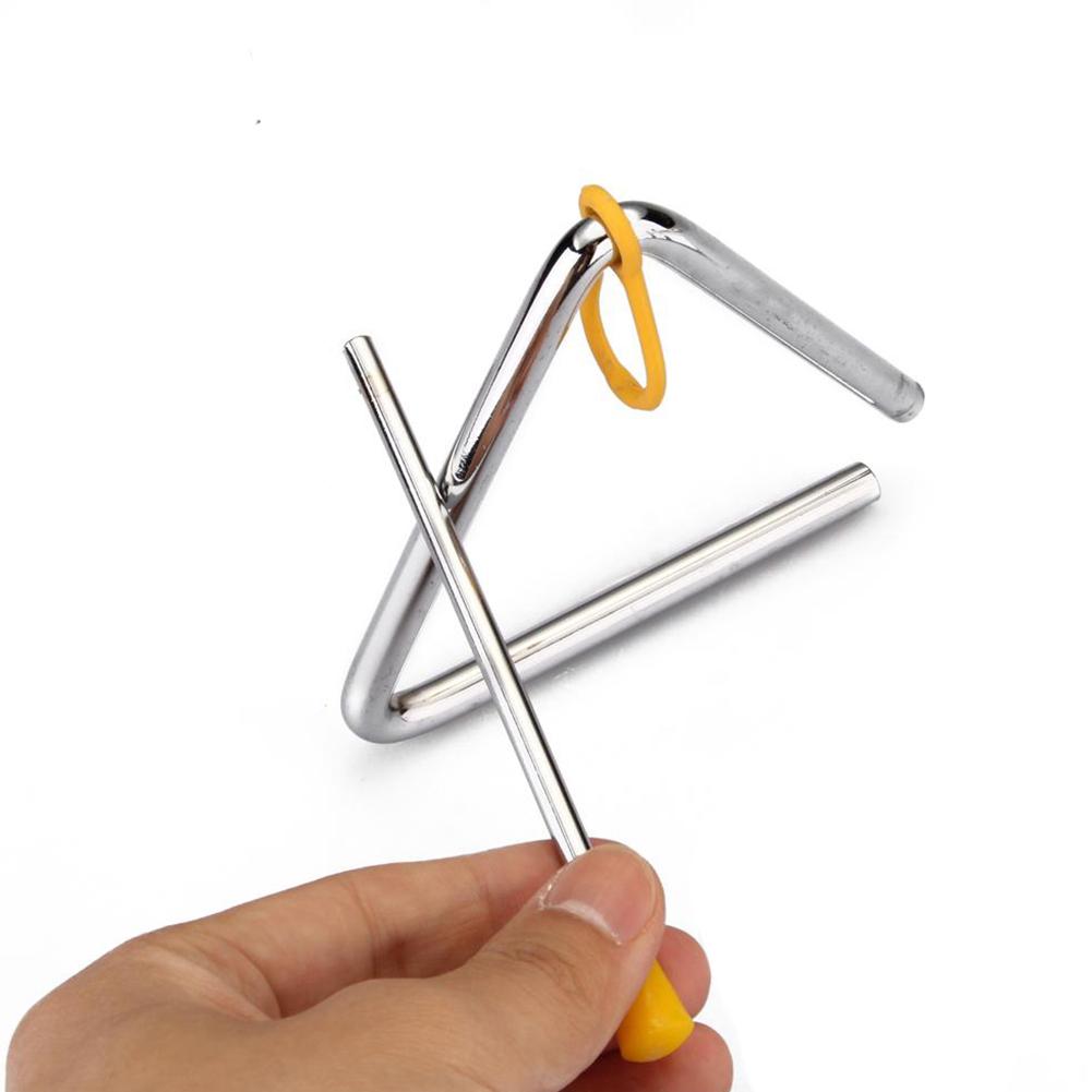 1Pc triángulo Orff instrumentos musicales banda de percusión Musical educativo Triangolo para los niños/4/5/6/7/8/pulgadas con los huelguistas