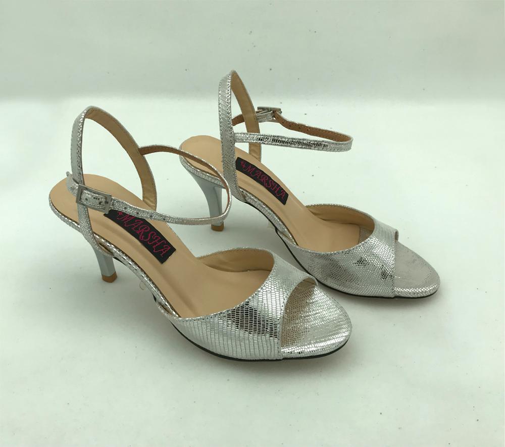 Chaussures de danse Tango argentine confortables et à la chaussures de mariage et de fête pour les femmes avec semelle extérieure en cuir dur T6290B-SL