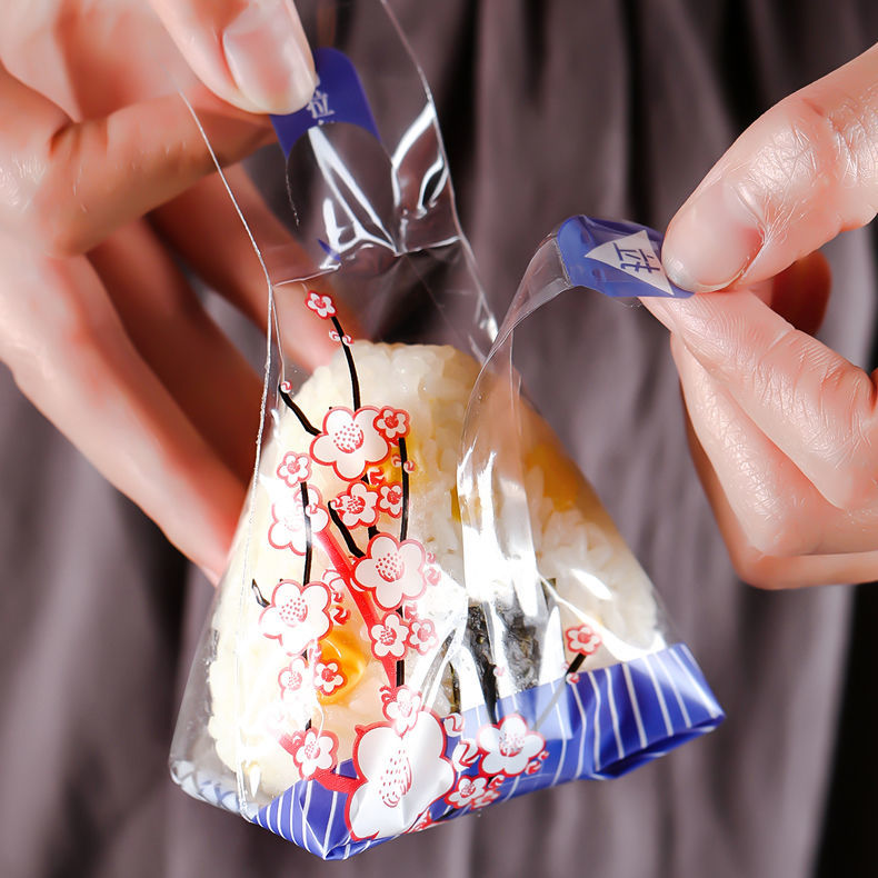 10pcs Japanese Style Triangle Rice Ball Packing Bag Japanese Cuisine Making Tools Bento Accessories