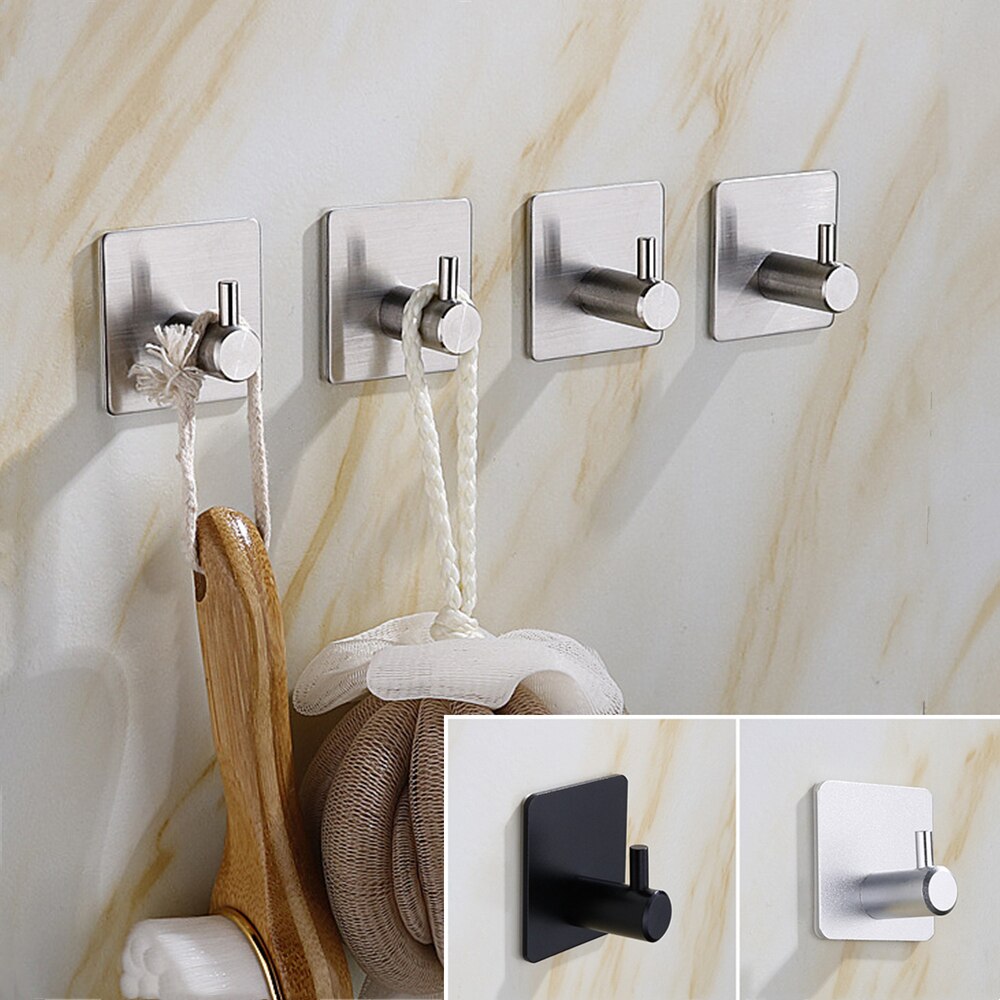 Haczyk samoprzylepny wieszak ścienny SUS304 wieszak na kurtki ciężki obowiązek nierdzewny wieszak haczyki łazienkowe na ręczniki Kicthen wieszaczki