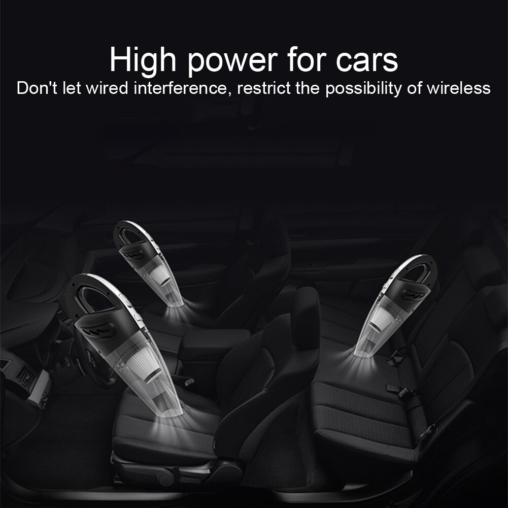 120W Portable Mini Car Vacuum Cleaner Electric Rechargeable House Auto Handheld Cordless Pet Hair Dust Cleaning Sucker 