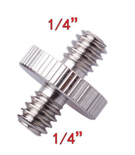 3 in 1 metall 1/4 "  -1/4 " skrue  to 3/8 " spigot stud convert adaptersett for speilreflekskamera stativ