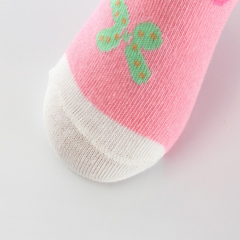 5 pairs/lot Spring Autumn Girls Socks Cotton Butterfly Candy Color Socks For Girls 3- 12 Year Children Socks