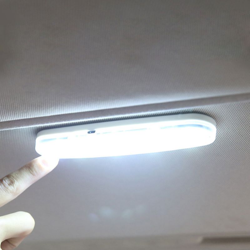 Universal bil interiør lys usb oppladbart leselys magnetisk led bil styling nattlys: Elfenben