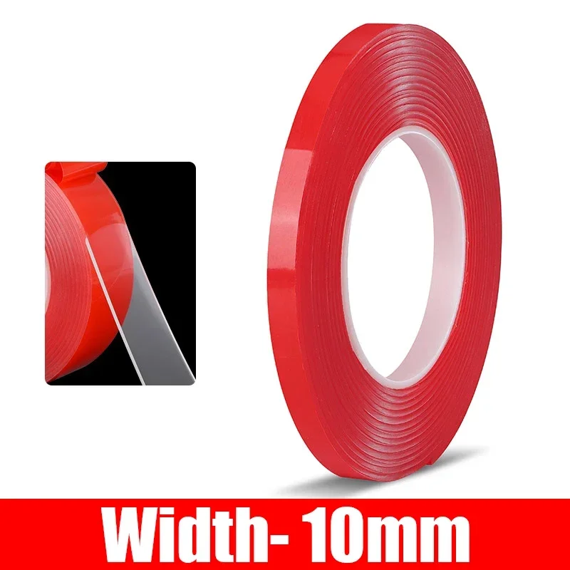 3–24 m doppelseitiges Klebeband, stärker Halt, transparent, waschbar, Nano, spurlos, wasserdicht, Aufkleber für Zuhause, Heimwerkerbedarf: Braun / 1m