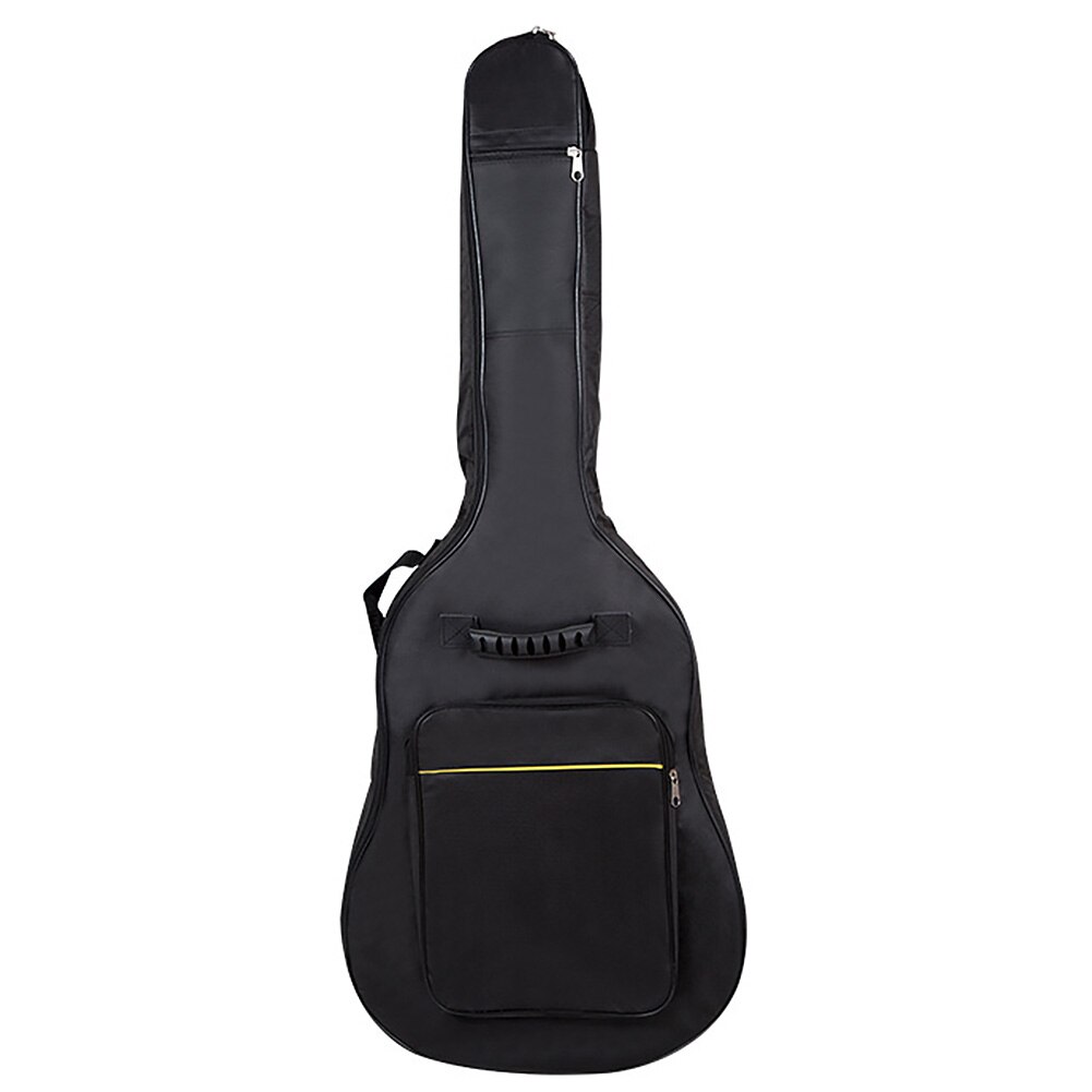 Oxford tela suave Interior impermeable bolsillos acolchado protector de guitarra bolsa espesar cremallera cubierta llevar de viaje de tamaño completo caso