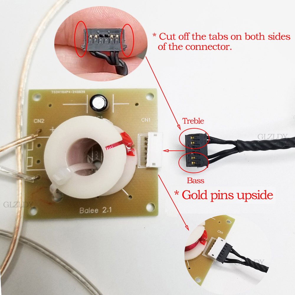 1 pair Audio Speaker Treble Bass Speaker Crossover Divider amplifier for 27" imac A1418 A1419 A2115 original Speaker Refit Kit