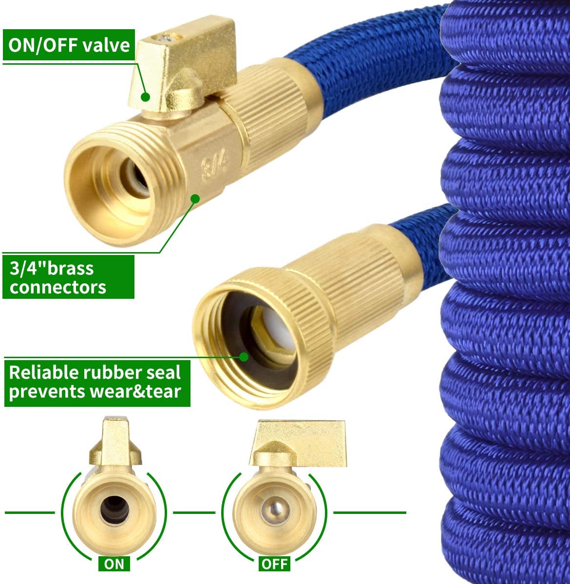 25Ft-100Ft Garden Hose Flexible Magic Telescopic Hose High Pressure Mangueras Para Jardin With Spray Gun Outdoor Garden Watering