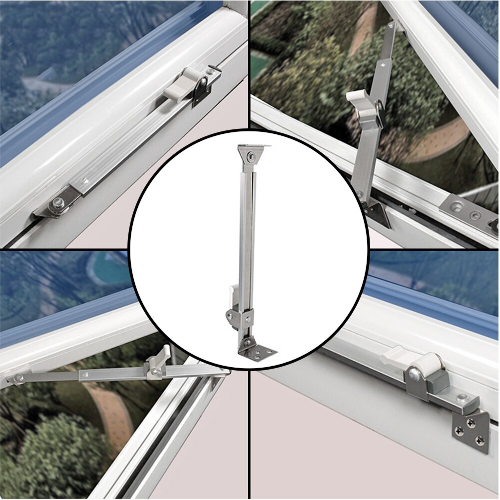 Begrænser restriktor tilbehør værktøjer kile fast vindskinne sikkerhed teleskopisk vinduesunderstøtning vinkelkontrol rustfrit stål