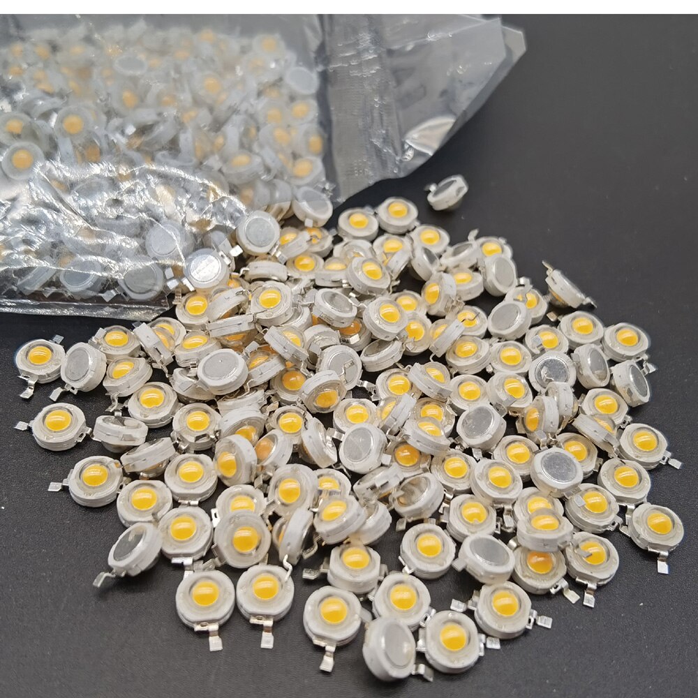 10-1000 stk led cob lampe chip 1w 3w 3.2-3.6v input 100-220lm mini led pære diode smd til gør-det-selv led projektør spotlight downlight