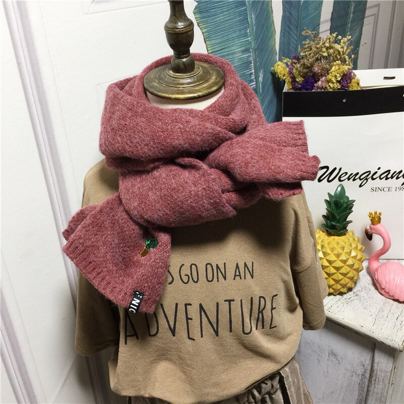 Mode Winter Effen Kleur Kasjmier Kinderen Sjaal Kids Jongens Meisjes Warm Breiwol Sjaals Bufandas