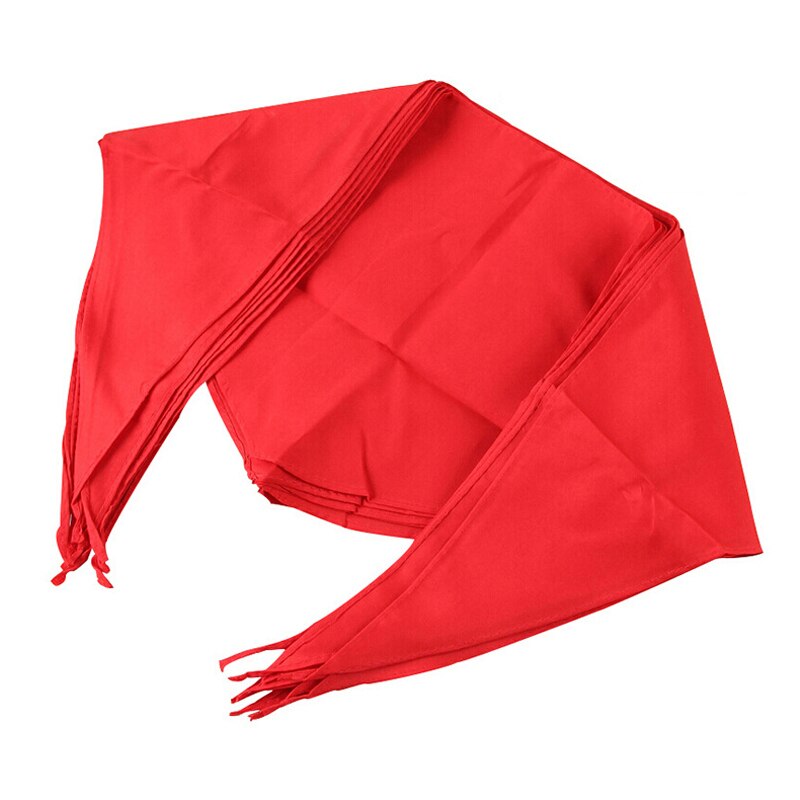 Luna&dolphin kvinner trekant håndkle skjerf 120*24.5cm ensfarget chiffon bomull skjerf klassisk rødt skjerf belte rødt slips choker