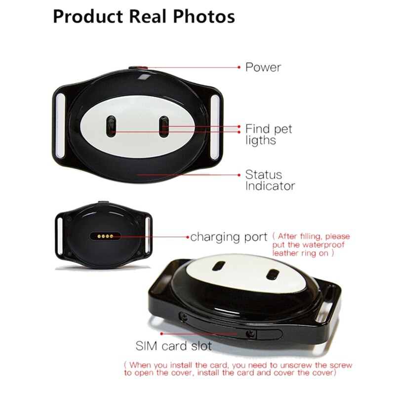 -pet gps positionering tracker waterdichte halsband  d79