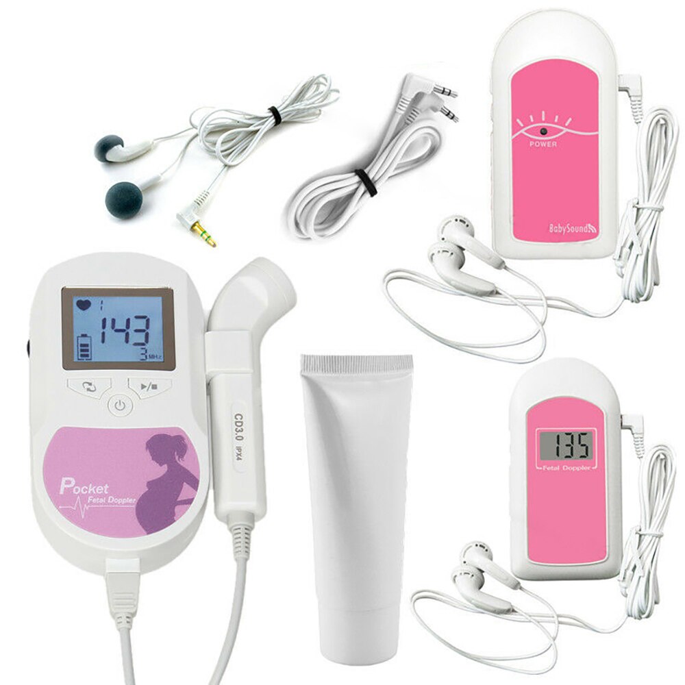 Doppler fœtal de poche 2MHZ 3MHZ 8MHZ, A B C, détecteur de battements de cœur pour bébé, moniteur de fréquence cardiaque à domicile pour femme enceinte
