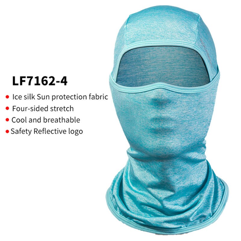 ROCKBROS – masque de cyclisme pour hommes et femmes Protection UV lunettes cagoule visage respirant à séchage rapide, en soie de glace: LF7162-4