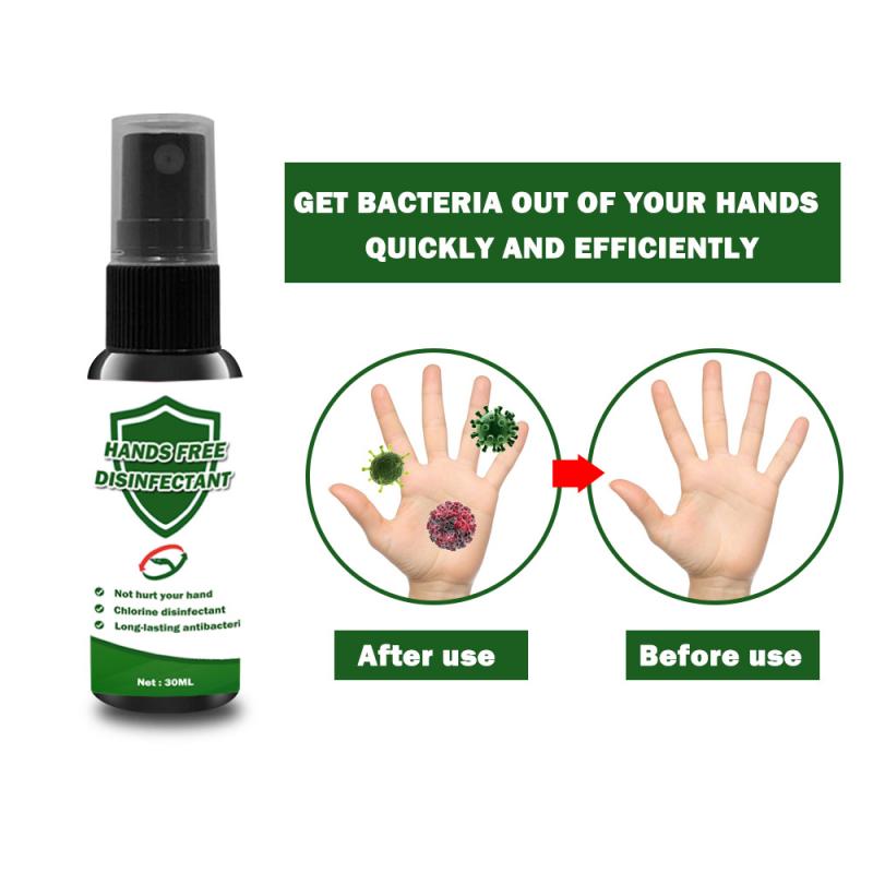 30ml Portable Outdoor Disposable Hand Sanitizer Alcohol Free Waterless Clear Fluid Spray Disinfection Hand Sanitiser