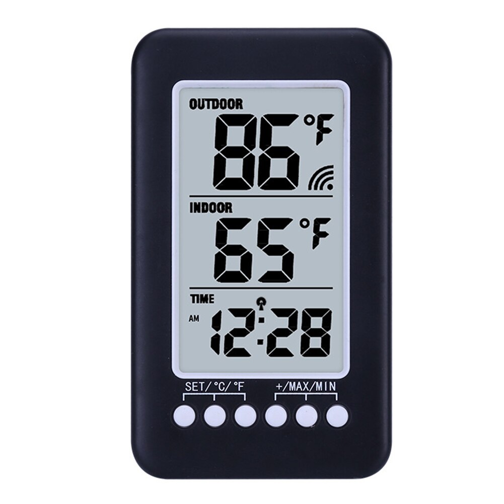 Wireless Freezer Fridge LCD Digital Thermometer Alarm Weather Station + 1 Sensor Host Units For Indoor Temperature
