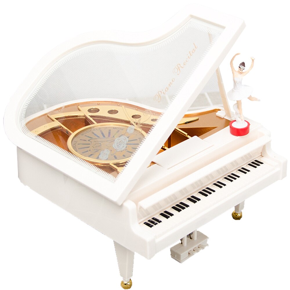 Mechanical Classical Girl Dancer Music Box Carousel Piano Model Music Box Retro Movement Castle In The Sky Musics Box WF1021