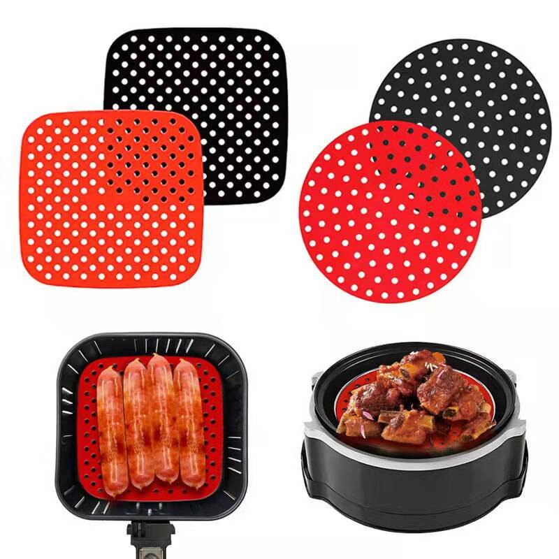 Non-Stick Silicone Air Fryer Liner Steamer Pad Baking Inner Liner Cooking Mat Kitchen Utensils Accessories Eco-friendly Cookware