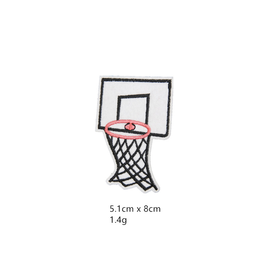 Broderi sömnad stryk-på fotboll basketboll tygmärken kläder termo självhäftande överföring applikationer stygn klistermärken: Gul