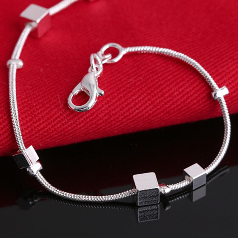 BDJ007 Brand Ankles Small Box Plated Silver Jewelry Barefoot Sandals Leg Chaine Women Foot Bracelet Cheville Chain