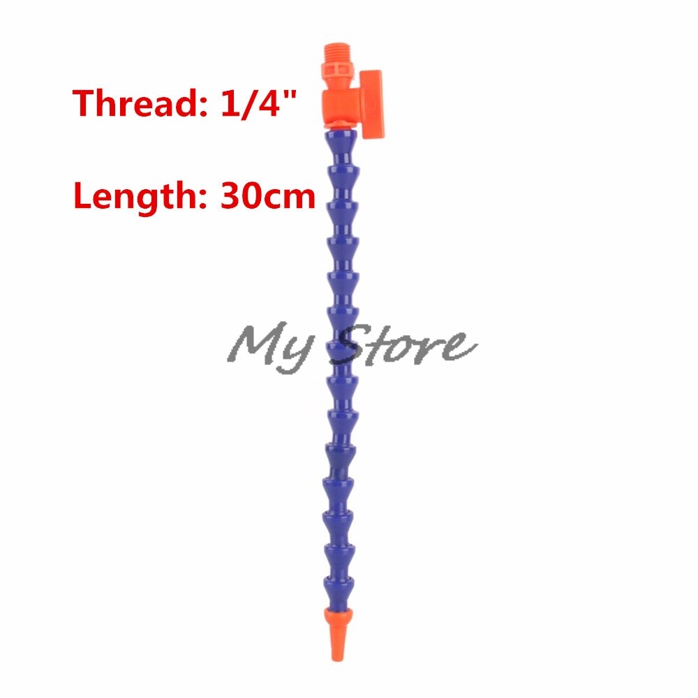1/4'' 3/8" 1/2" Light Machine Bamboo Oil Coolant Pipes Blue Round Nozzle Water Cooling Flexible Oil Coolant Hoses Plastic: 02 x 30mm  Round