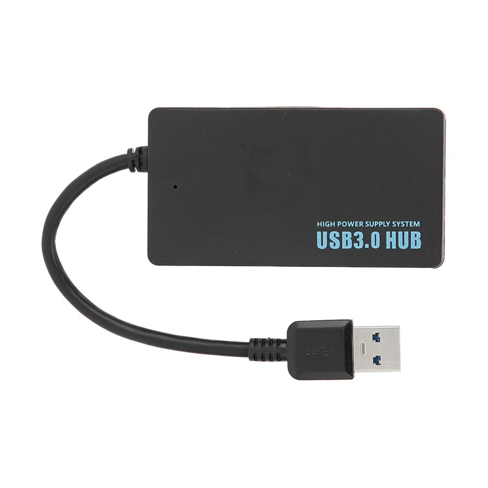Hub USB3.0 Multifuncional com 4 Portas 5Gbps Plug and Play, Divisor USB de Alta Velocidade Preto para Laptop e Desktop: Default Title