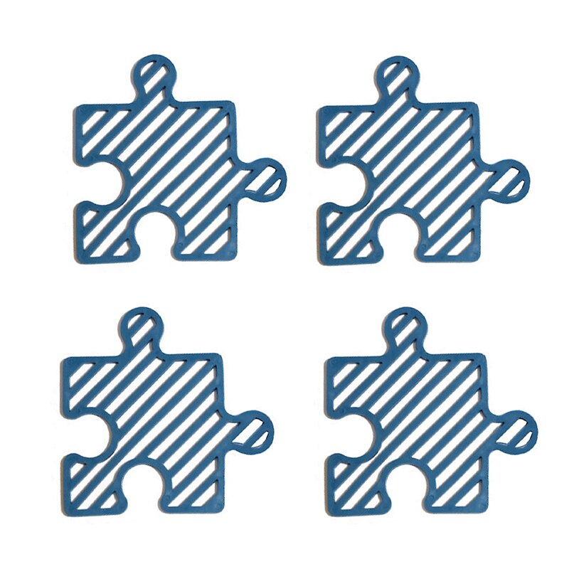Puzzel Creatieve Siliconen Coaster,4-Kleur Diy Splic Antislip Hittebestendig -Schoon Leuke Placemat, home Kitchen Bar Tafel Matten.: Coaster A