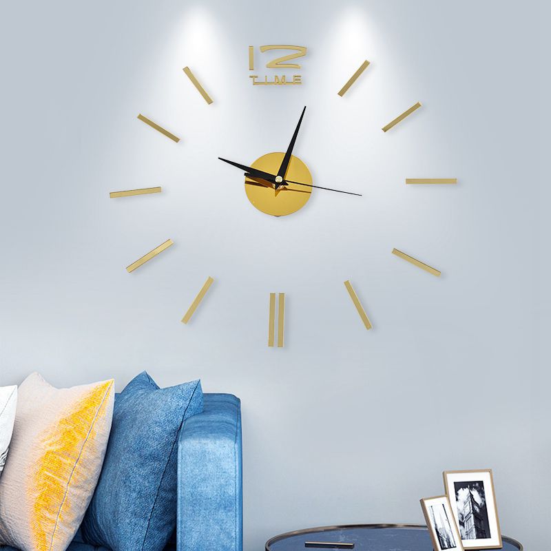 Wall Clock Watch Clocks 3D DIY Acrylic Mirror Stickers Living Room Quartz Needles Europe horloge Modern Indoor Decor