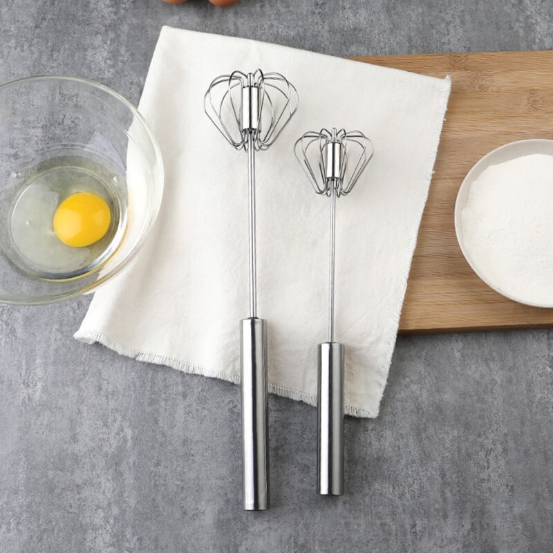 Stainless Steel Hand Pressure Rotating Semi-Automatic Mixer Mixing Eggbeater Handheld Mixer Kitchen Cooking Tools