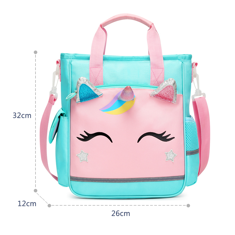 SUN otto Unicorn Girl School Bags borsa per libri ortopedica per bambini spazio in Nylon impermeabile 3D