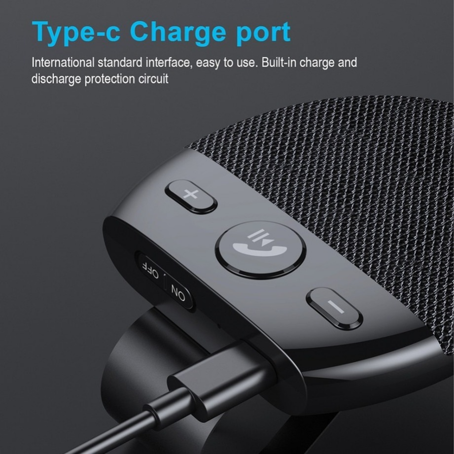 Wireless Bluetooth Car Speaker Handsfree Kit Hands-Free Blue-tooth Multipoint Speaker Phone Sun Visor Blue Tooth Car Accessories