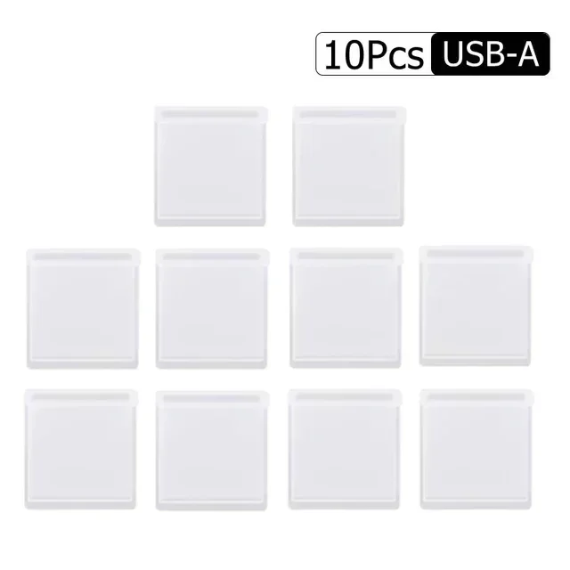 Cubierta protectora de puerto de carga de Cable de datos de silicona, tapa antipolvo para IOS tipo C, Protector de cubierta Micro USB para línea de datos: Blanco
