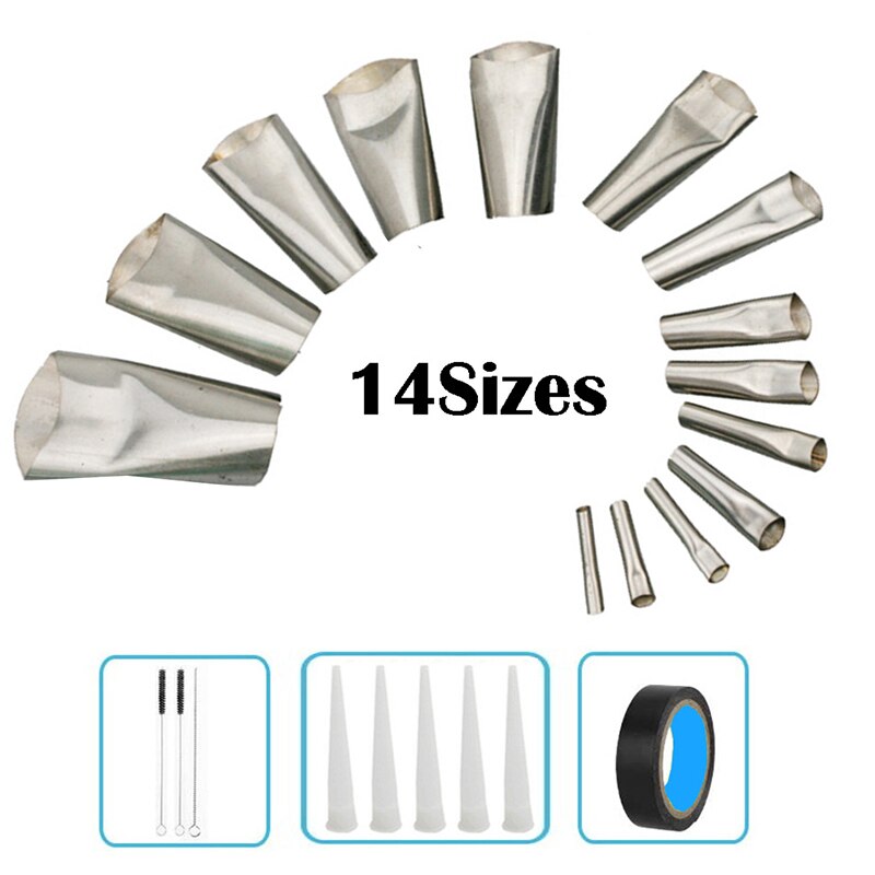 14PCS Multifunctional Silicone Caulking Finisher Sealant Nozzle Kits Glue Remover Scraper Caulking Nozzle Scraper Grout Kit FD