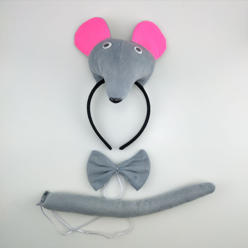 Costume Cosplay pour adultes et enfants, souris, Rat, accessoires pour fête d&#39;anniversaire, bandeau, queue, jupe, fête prénatale, Halloween