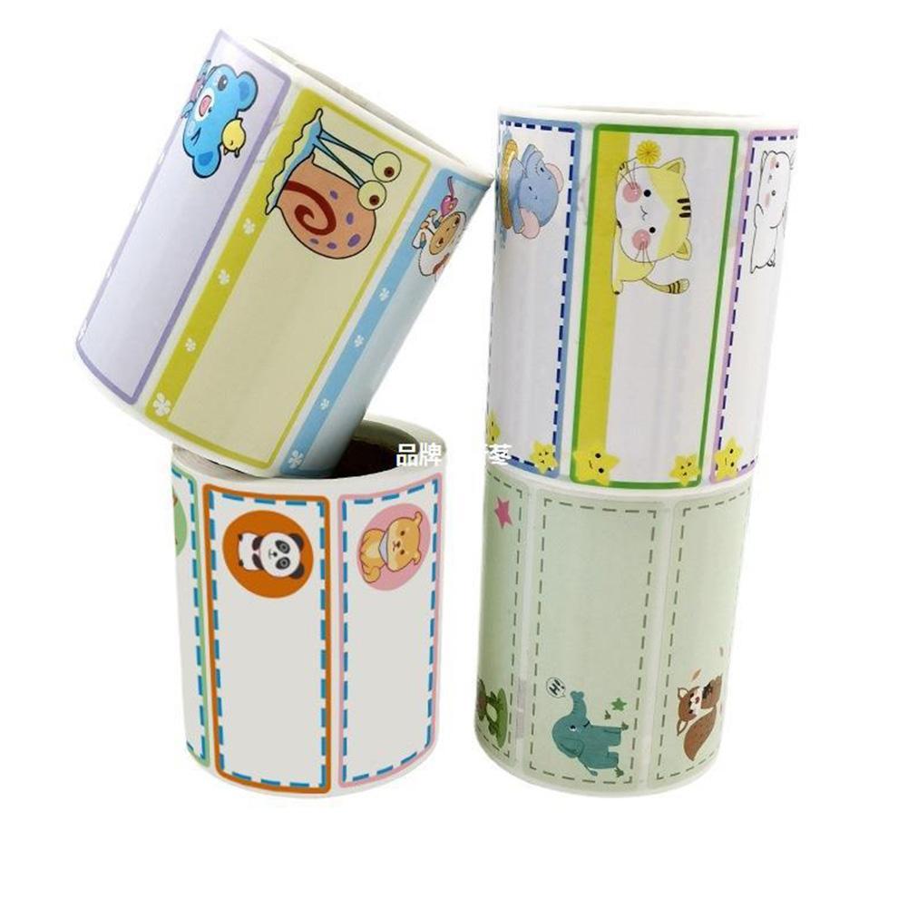 300pcs/roll Kitchen Animal Sticker Refrigerator Freezer Food Storage Date Content Label
