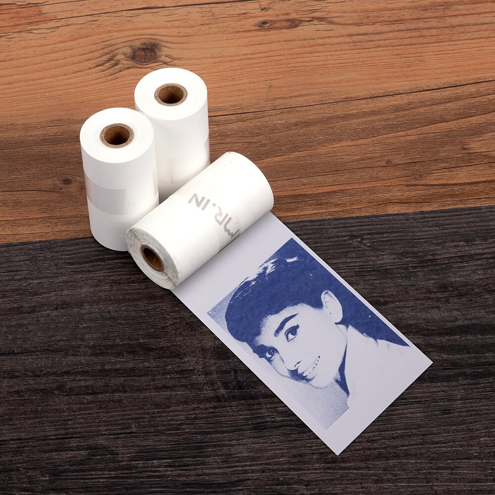 Phomemo Red Heart Pattern Stickers Thermal Paper 3 Rolls for 20 Years for Phomemo M02/M02S/M02Pro Photo Printer Label Papaer: Navy Blue Image