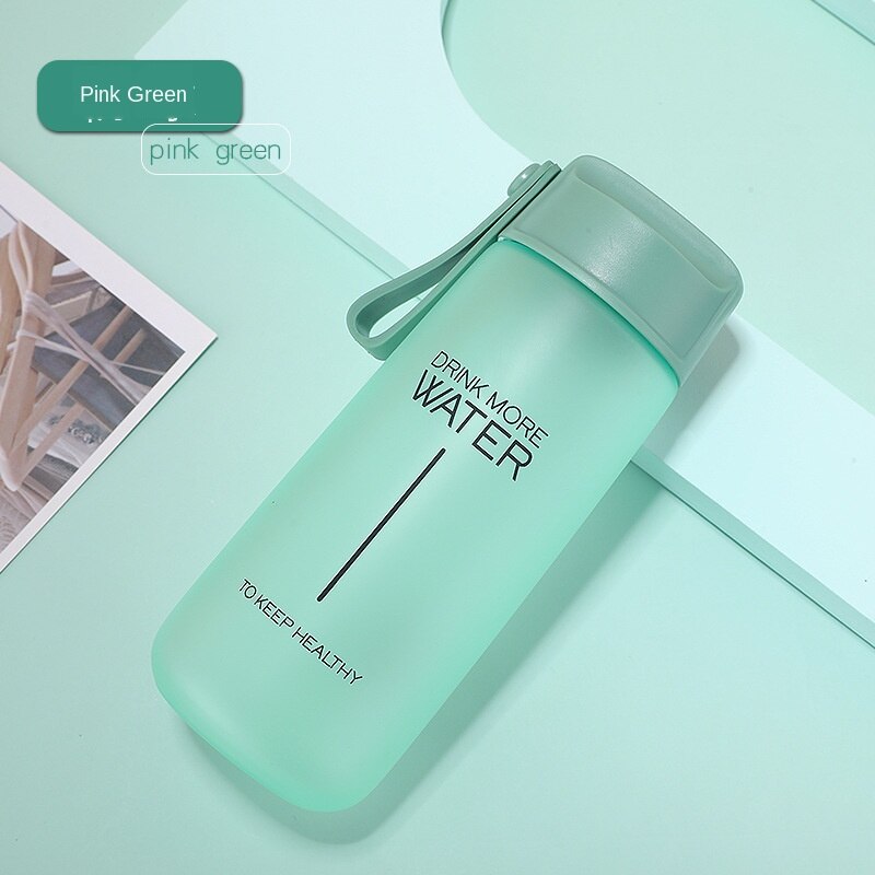 Matte plastic waterbeker modieuze sportwaterfles anti-val grote capaciteit kinder casual beker: Groente