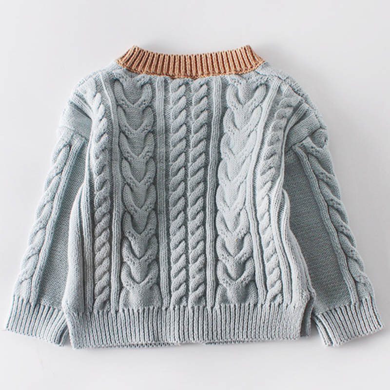 Baby Meisje Jas Herfst Aankomst katoen Retro mode all-match Gebreide Hand gemaakt Vest Trui Jas Leuke Zoete Baby meisjes