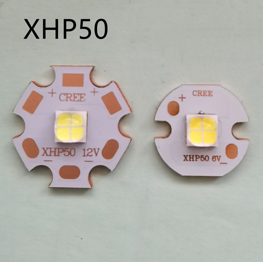 1-10PCS China XHP50 replace CREE XHP50 LED Beads Cold Whtie 6500k Neutral White 4500K LED Emitter 6V 12V on16MM 20MM Copper PCB