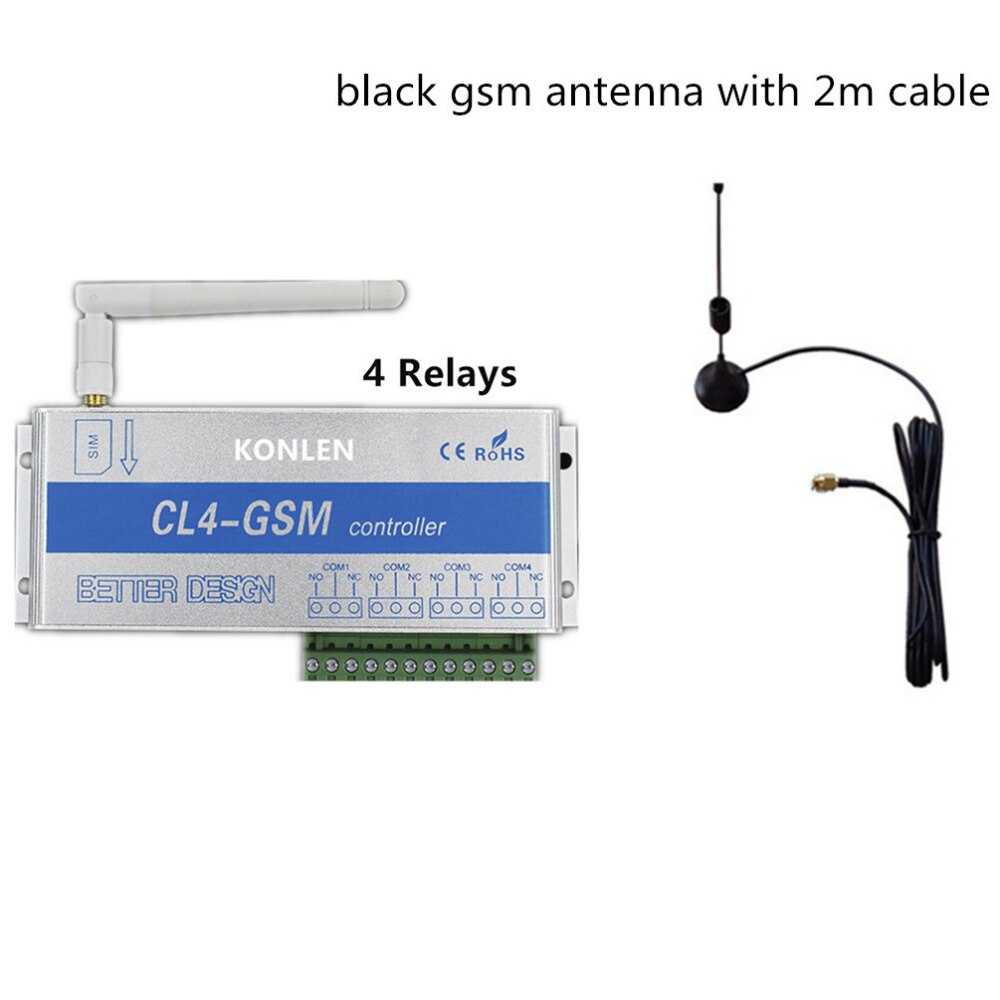 4 Channels GSM Relay Switch Call Sms Remote Control Controller Home Appliance on off Door Opener Quad band 850/900/1800/1900mhz