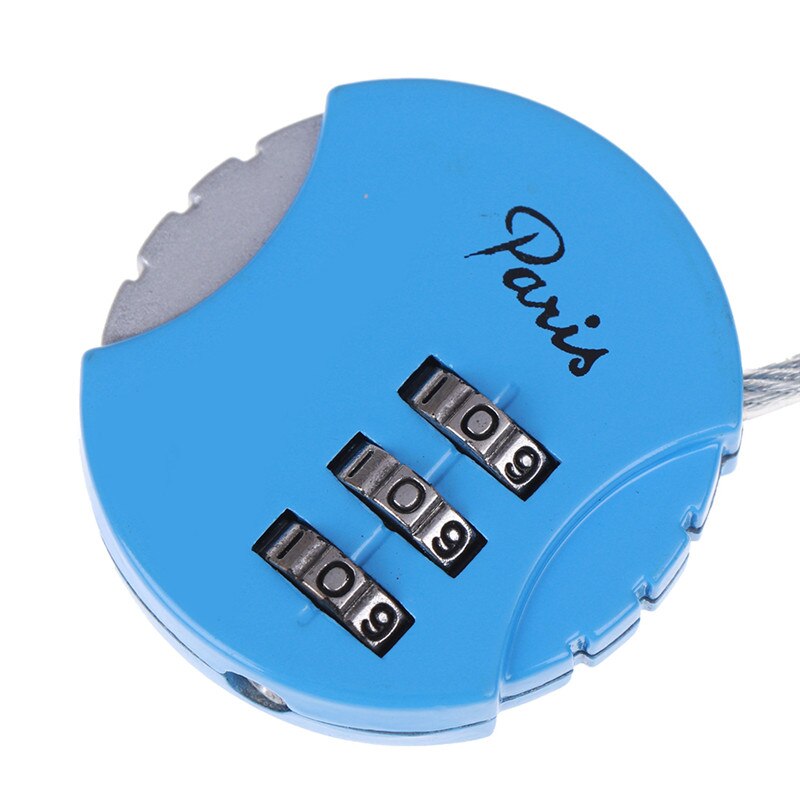 3 Dial Digit Password Combination Padlock Suitcase Luggage Metal Code Lock Mini Coded Keyed Anti-Theft Locks 3.7*9cm