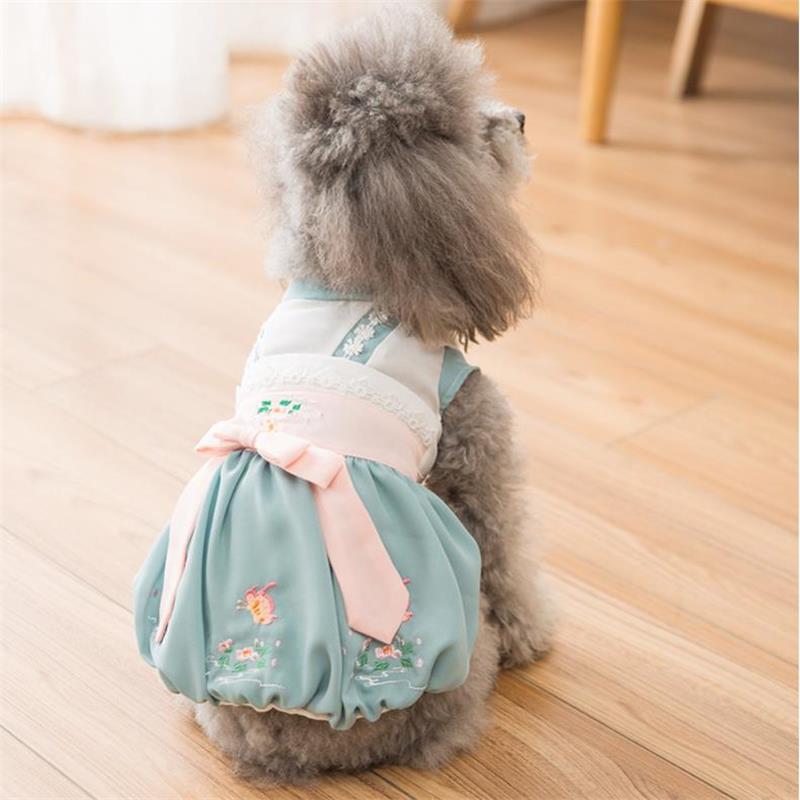 Zomer Jurk Voor Hond Hond Kleren Etnische Stijl Rok Puppy Kleding Lente Mode Jean Pet Kat Kleding Jurk XS-XXL