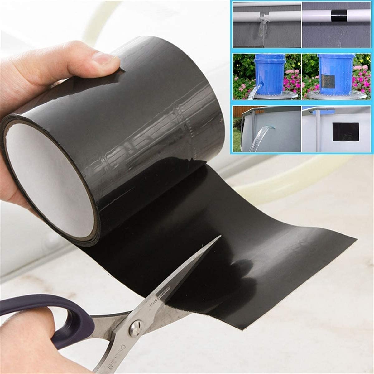 150cm Repair Tape Super Strong Fiber Waterproof Stop Leaks Seal Performance Self Fix Tape Adhesive Duct Tape Repair The Gap