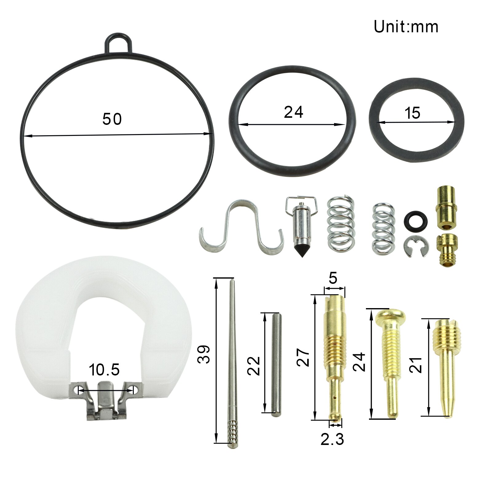 2Sets PZ19 19Mm Carburateur Reparatie Rebuild Kit Voor 50cc-110cc Atv Quad Go Kart Taotao Buggy Motorfiets Dirt Pit fiets