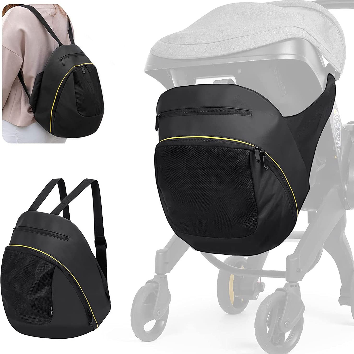 4 in 1 Kinderwagen Gewijd Accessoires Kinderwagen Regenhoes Klamboe Opknoping Tas Mummie Tas Zonnescherm Wiel Accessoires
