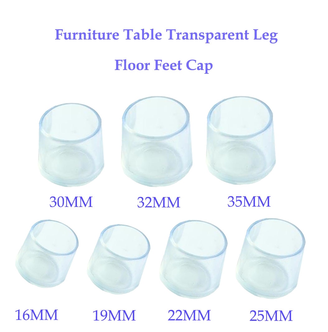 8 stücke Silikon Stuhl Bein Caps Füße Pads Möbel Tisch Stuhl Bein Boden Füße Cap Cover Schutz Transparent möbel beine
