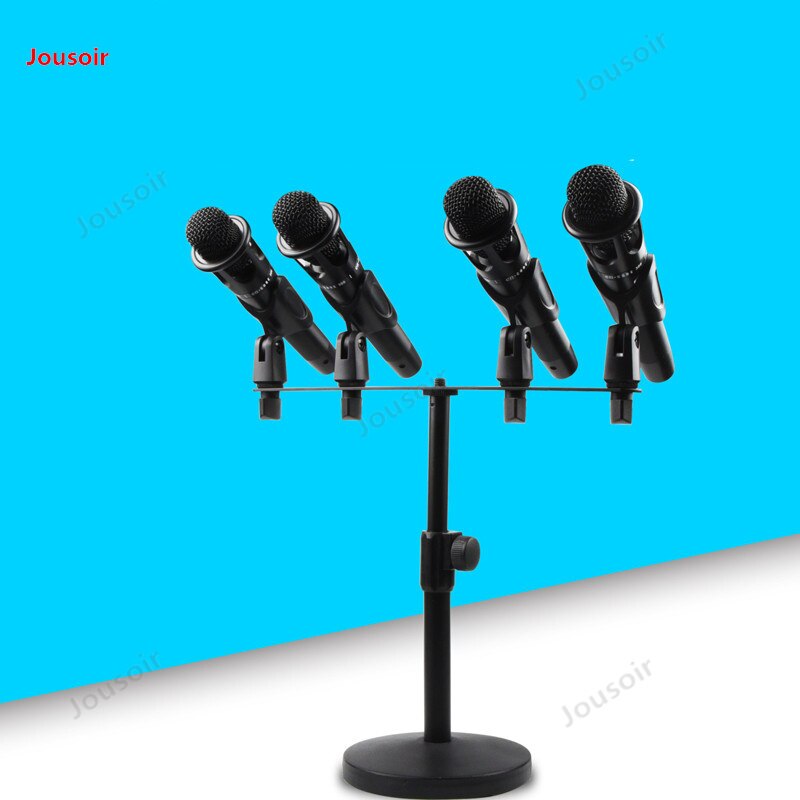 Quatre pied de micro double tête pied de micro micro chuck microphone de bureau support CD50 T03