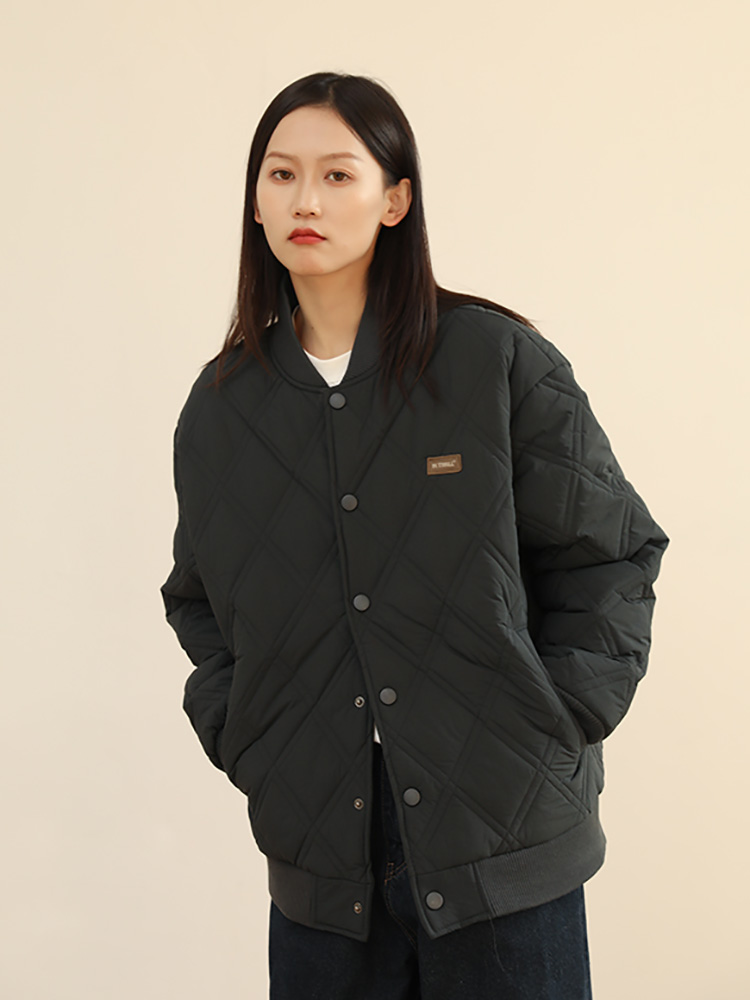 Verdikte Honkbal Uniform Jack Vrouwen Winter 2023 Koreaanse Losse Mode All-Match Oversized Straat Katoenen Jas